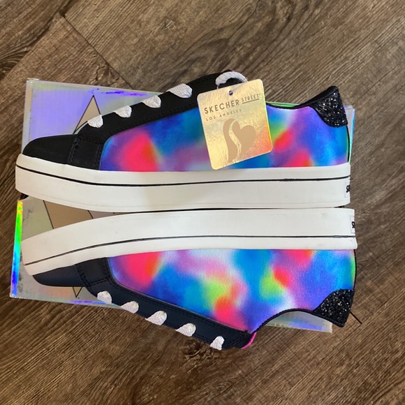 Skechers Shoes Girls Size 5, 6 Black Pink Starry Cloud MultiColored Sneakers - Picture 4 of 9